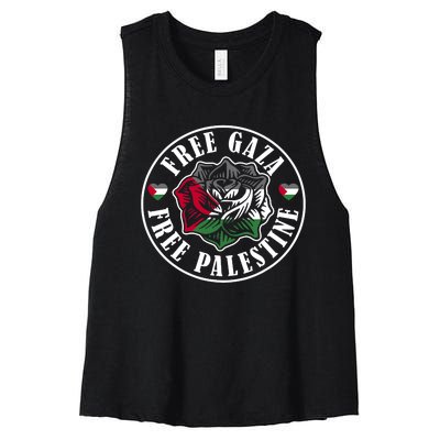 Free Gaza Free Palestine Free Palestine Women's Racerback Cropped Tank