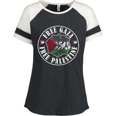 Free Gaza Free Palestine Free Palestine Enza Ladies Jersey Colorblock Tee