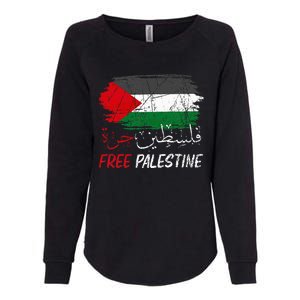 Free Gaza Free Palestine Flag Arabic Human Rights Womens California Wash Sweatshirt