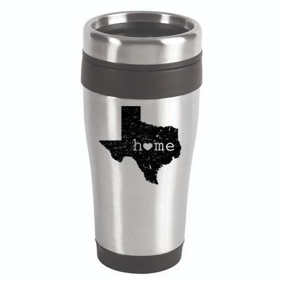 Funny Gift For Love State Of Texas Home Heart Texan 16oz Travel Tumbler