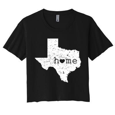 Funny Gift For Love State Of Texas Home Heart Texan Crop Top
