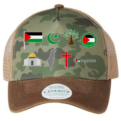 Free Gaza Free Palestine Flag Proud Palestine Save Gaza Gift Legacy Tie Dye Trucker Hat