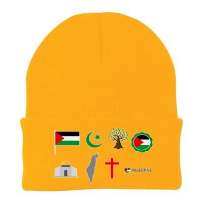 Free Gaza Free Palestine Flag Proud Palestine Save Gaza Gift Knit Cap Winter Beanie