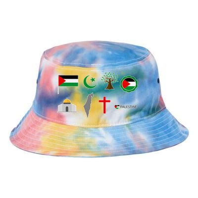 Free Gaza Free Palestine Flag Proud Palestine Save Gaza Gift Tie Dye Newport Bucket Hat