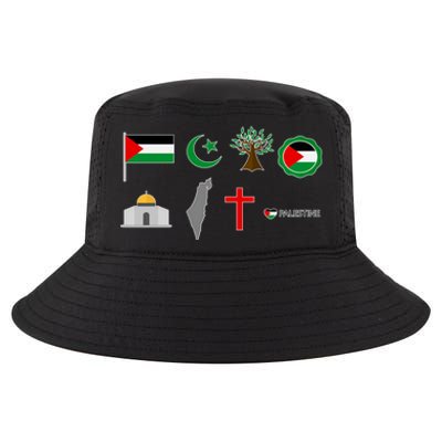 Free Gaza Free Palestine Flag Proud Palestine Save Gaza Gift Cool Comfort Performance Bucket Hat