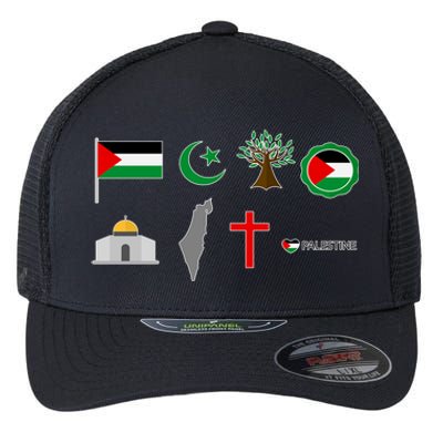 Free Gaza Free Palestine Flag Proud Palestine Save Gaza Gift Flexfit Unipanel Trucker Cap