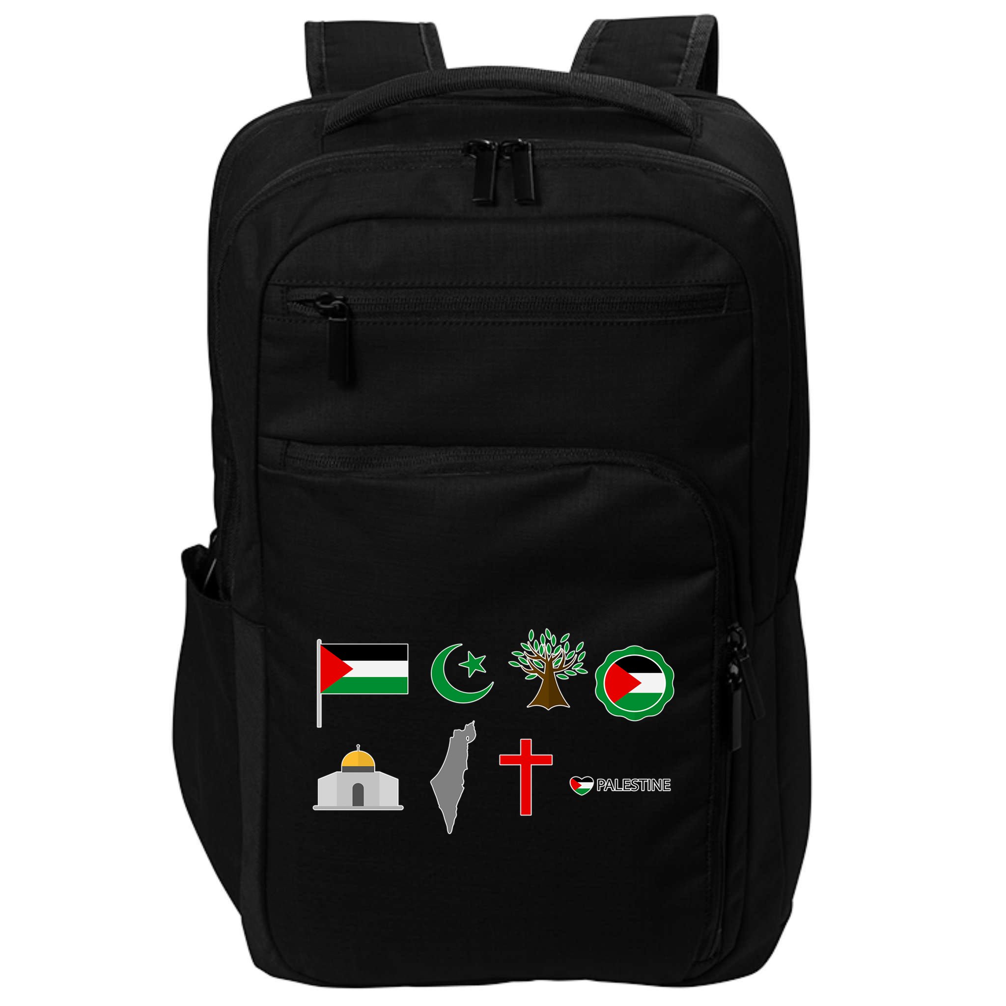 Free Gaza Free Palestine Flag Proud Palestine Save Gaza Gift Impact Tech Backpack