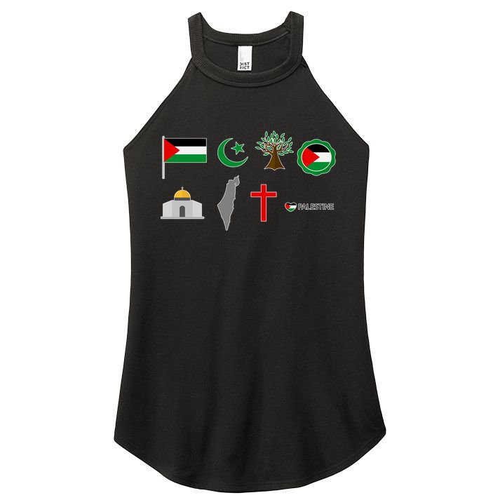 Free Gaza Free Palestine Flag Proud Palestine Save Gaza Gift Women's Perfect Tri Rocker Tank