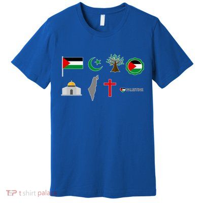 Free Gaza Free Palestine Flag Proud Palestine Save Gaza Gift Premium T-Shirt