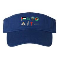 Free Gaza Free Palestine Flag Proud Palestine Save Gaza Gift Valucap Bio-Washed Visor