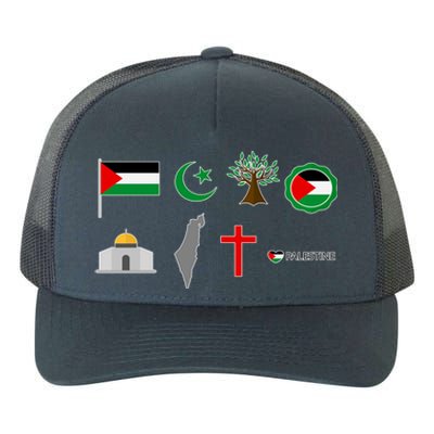 Free Gaza Free Palestine Flag Proud Palestine Save Gaza Gift Yupoong Adult 5-Panel Trucker Hat