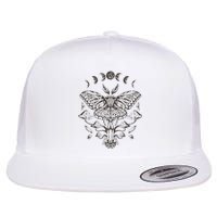 Fairy Grunge Fairycore Aesthetic Goth Luna Moth Mushroom Flat Bill Trucker Hat