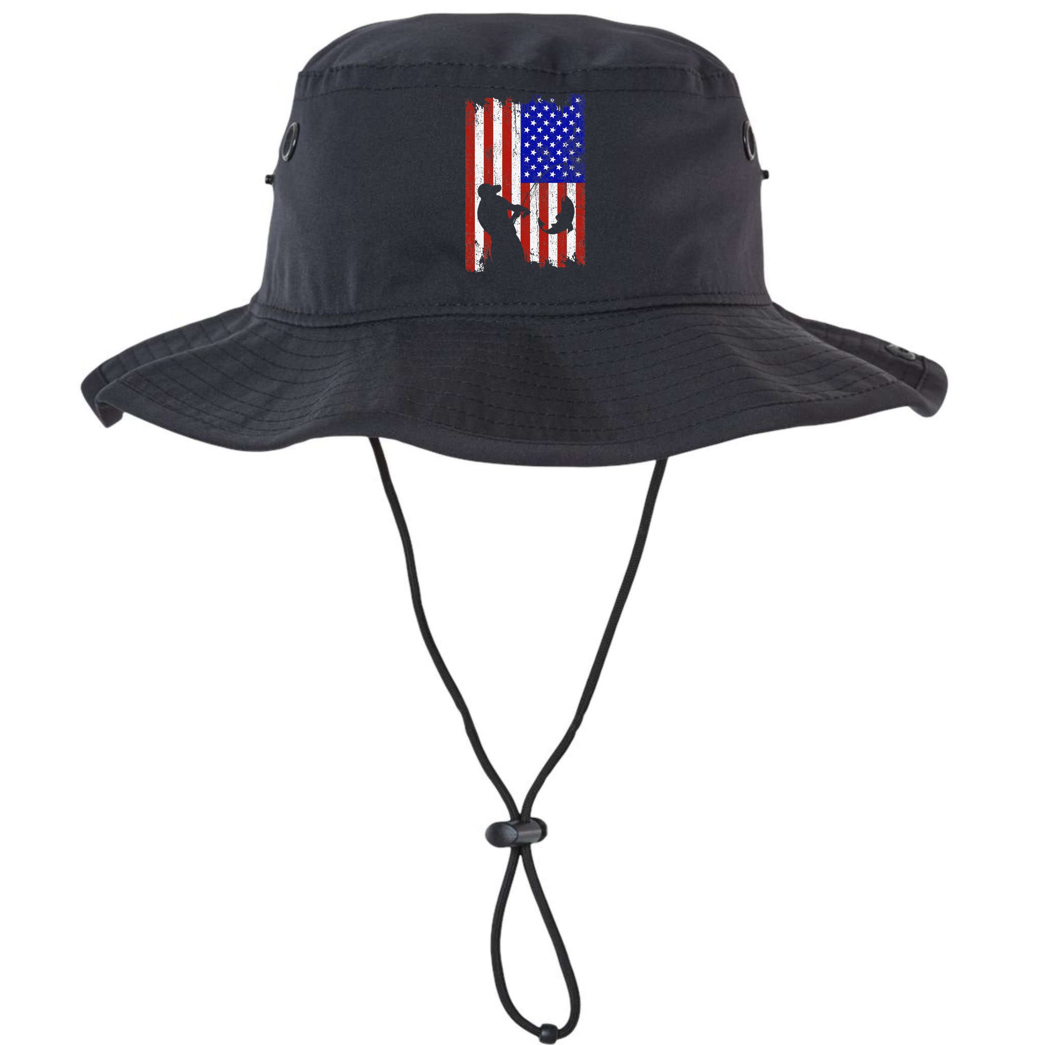 Fishing Gifts For Fisherman American Flag Bucket Hat
