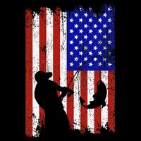Fishing Gifts For Fisherman American Flag Baby Bodysuit