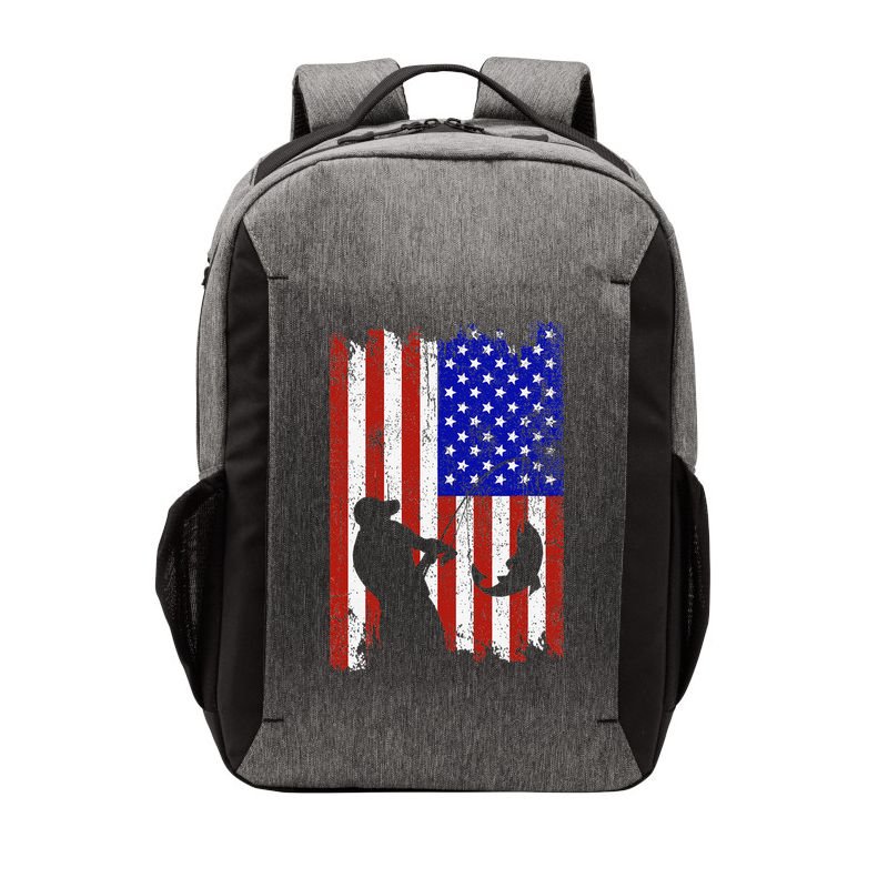 Fishing Gifts For Fisherman American Flag Vector Backpack