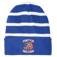 Faith Gift Striped Beanie with Solid Band