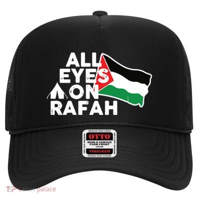 Free Gaza  Free Palestine High Crown Mesh Back Trucker Hat