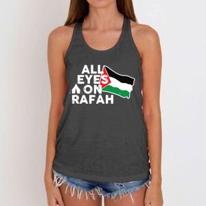 Free Gaza  Free Palestine Women's Knotted Racerback Tank