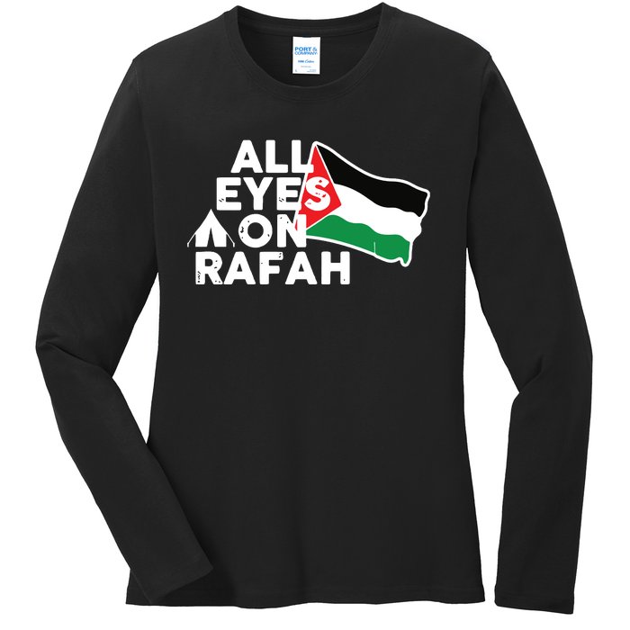 Free Gaza  Free Palestine Ladies Long Sleeve Shirt