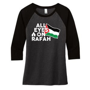 Free Gaza  Free Palestine Women's Tri-Blend 3/4-Sleeve Raglan Shirt