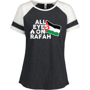 Free Gaza  Free Palestine Enza Ladies Jersey Colorblock Tee