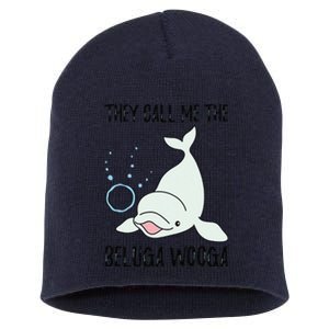 Funny Gifts For Whale Lovers Pun Joke Cute Beluga Whale Short Acrylic Beanie