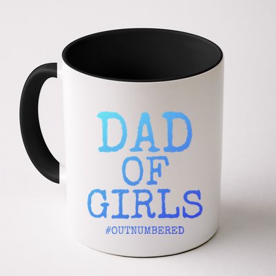 Father Gift From Daughters Funny Dad Of #Outnumbered Cool Gift Mug