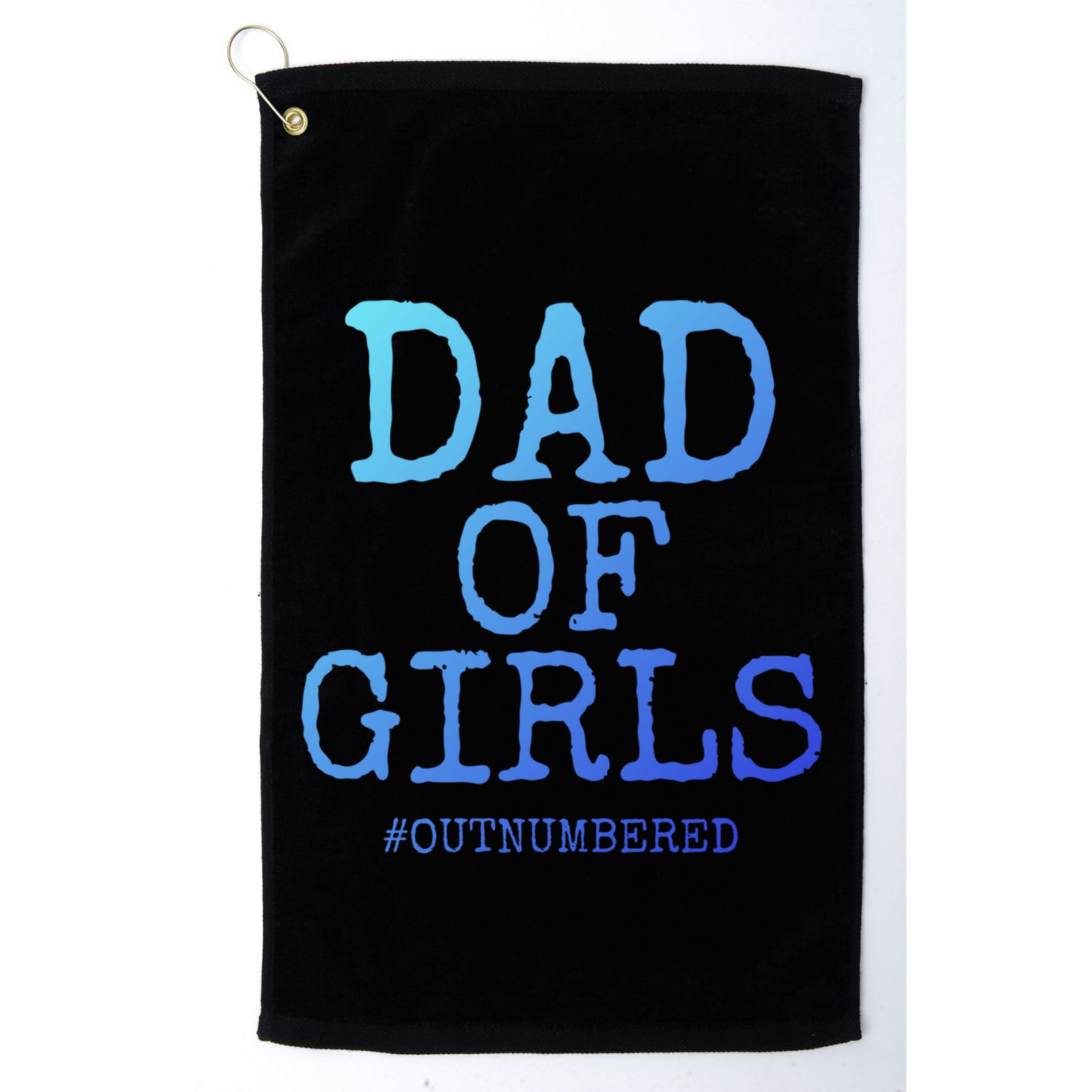 Father Gift From Daughters Funny Dad Of #Outnumbered Cool Gift Golf Towel