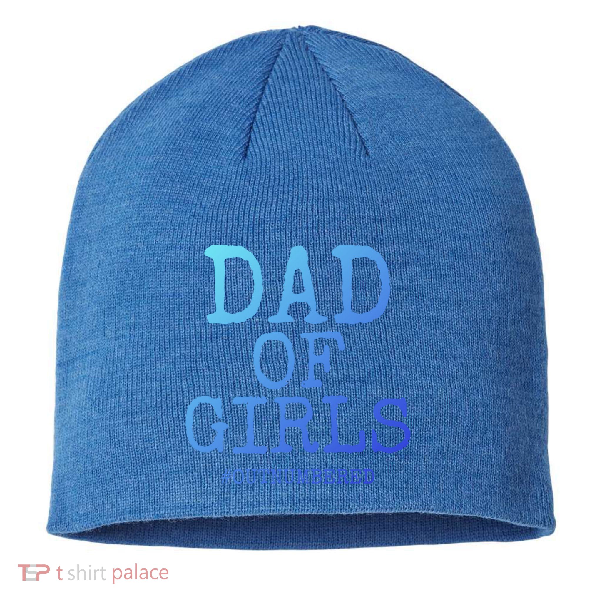 Father Gift From Daughters Funny Dad Of #Outnumbered Cool Gift Sustainable Beanie