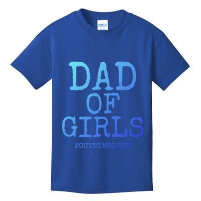 Father Gift From Daughters Funny Dad Of #Outnumbered Cool Gift Kids T-Shirt