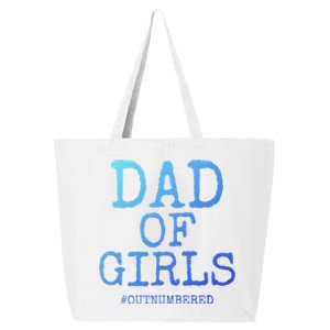 Father Gift From Daughters Funny Dad Of #Outnumbered Cool Gift 25L Jumbo Tote