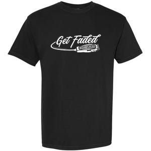 Funny Get Faded Barber Design For Men Dad Hairstylist Lovers Garment-Dyed Heavyweight T-Shirt