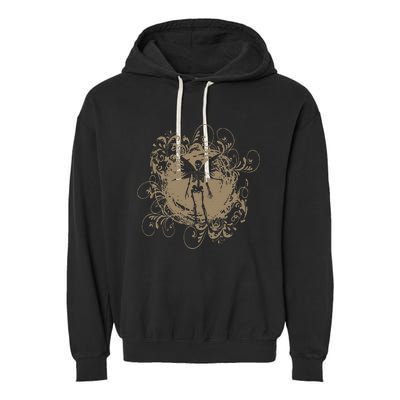 Fairy Grunge Fairycore Aesthetic Skeleton Butterfly Garment-Dyed Fleece Hoodie