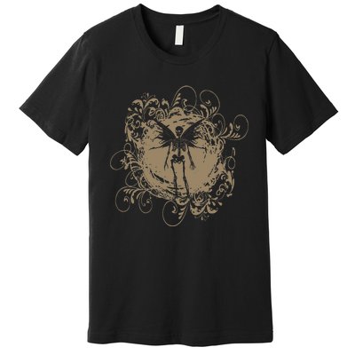 Fairy Grunge Fairycore Aesthetic Skeleton Butterfly Premium T-Shirt