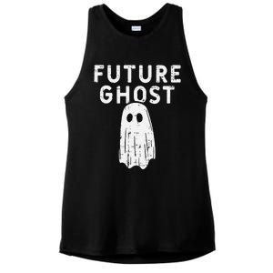 Future Ghost Funny Happy Halloween Costume Ladies PosiCharge Tri-Blend Wicking Tank