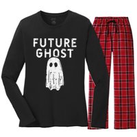 Future Ghost Funny Happy Halloween Costume Women's Long Sleeve Flannel Pajama Set 