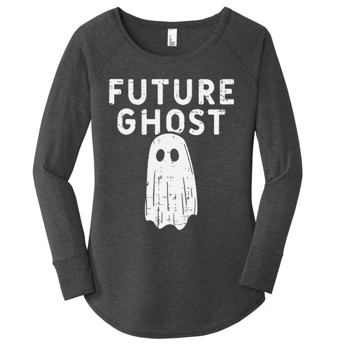 Future Ghost Funny Happy Halloween Costume Women's Perfect Tri Tunic Long Sleeve Shirt