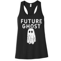 Future Ghost Funny Happy Halloween Costume Women's Racerback Tank