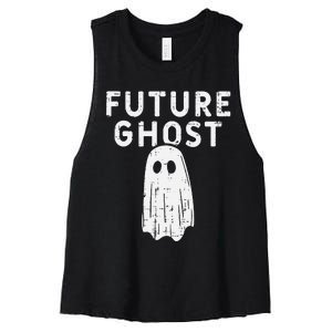 Future Ghost Funny Happy Halloween Costume Women's Racerback Cropped Tank