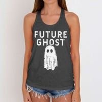 Future Ghost Funny Happy Halloween Costume Women's Knotted Racerback Tank