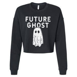 Future Ghost Funny Happy Halloween Costume Cropped Pullover Crew