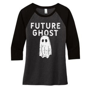 Future Ghost Funny Happy Halloween Costume Women's Tri-Blend 3/4-Sleeve Raglan Shirt