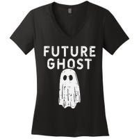 Future Ghost Funny Happy Halloween Costume Women's V-Neck T-Shirt