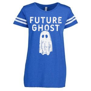 Future Ghost Funny Happy Halloween Costume Enza Ladies Jersey Football T-Shirt