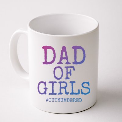 Father Gift From Daughters Funny Dad Of #Outnumbered Cool Gift Coffee Mug