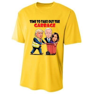 Funny Garbage For Trump 2024 Time To Take Out The Garbage Performance Sprint T-Shirt