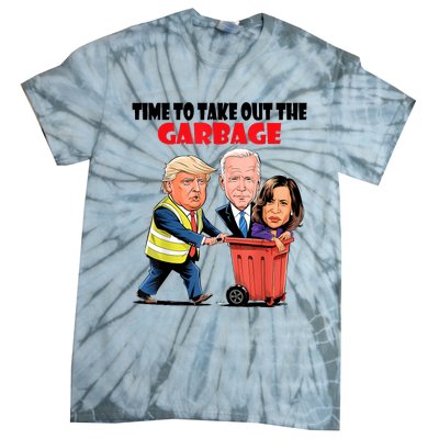 Funny Garbage For Trump 2024 Time To Take Out The Garbage Tie-Dye T-Shirt