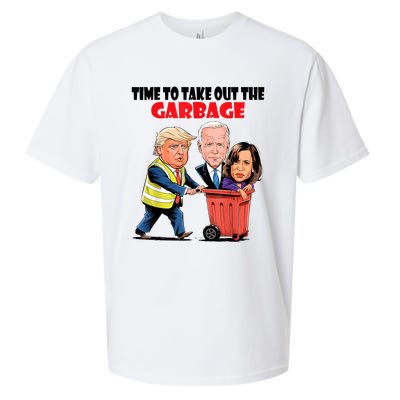 Funny Garbage For Trump 2024 Time To Take Out The Garbage Sueded Cloud Jersey T-Shirt