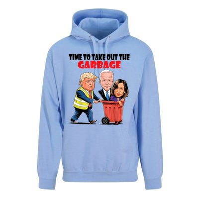 Funny Garbage For Trump 2024 Time To Take Out The Garbage Unisex Surf Hoodie