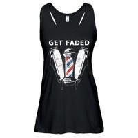 Funny Get Faded Barber Gift For Men Women Cool Hairstylist Ladies Essential Flowy Tank